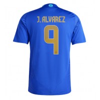 Dres Argentina Julian Alvarez #9 Gostujuci Copa America 2024 Kratak Rukav